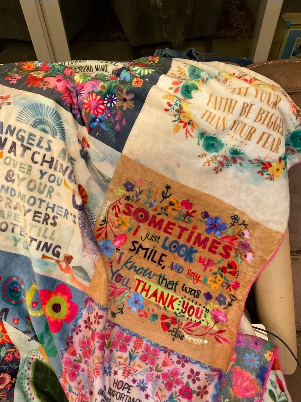 Natural Life XL Cozy Blanket Positivity